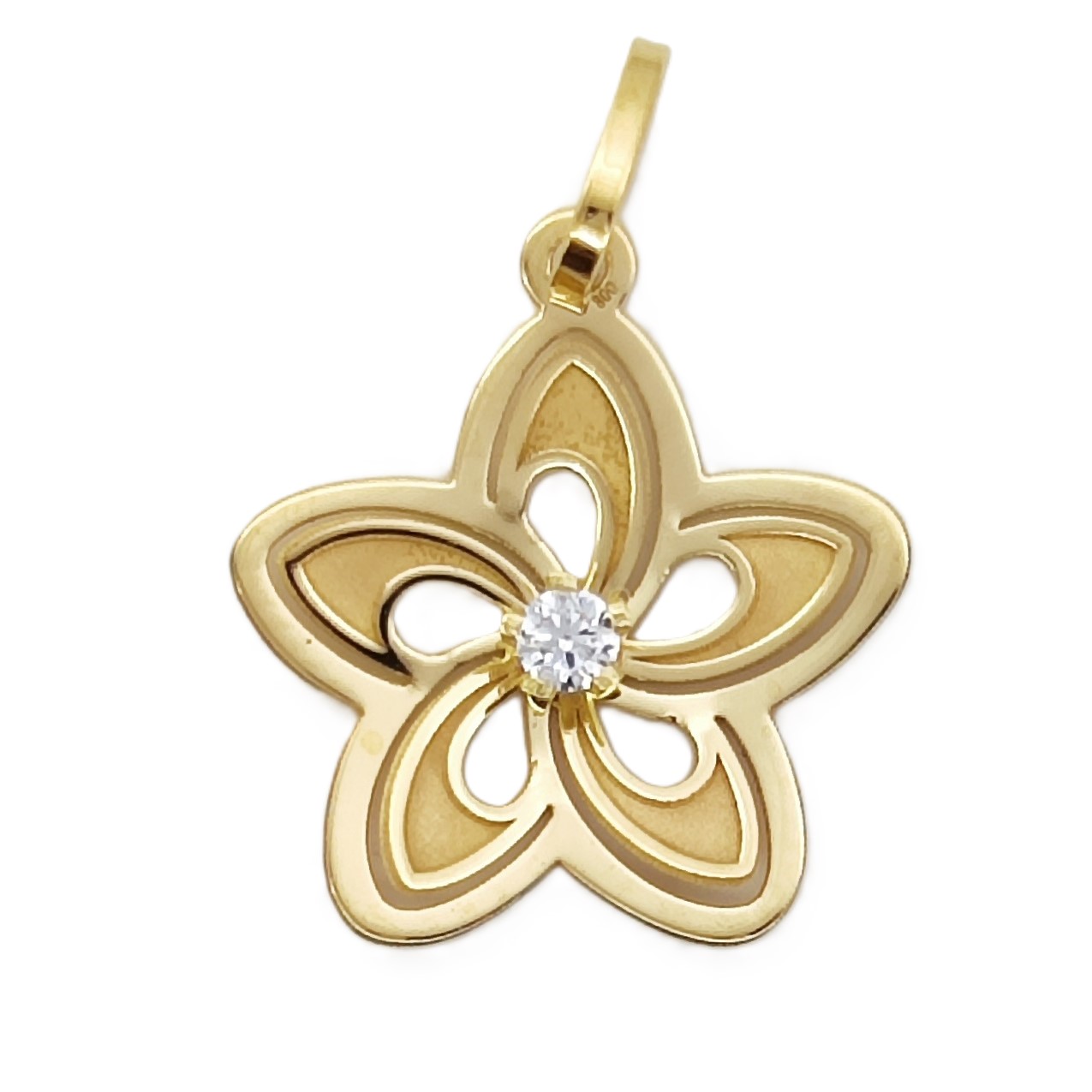 BER FLOR ESTRELA DUPLA C/PEDRA